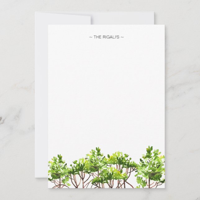 Cartes de notes personnalisées des mangroves aquar (Devant)