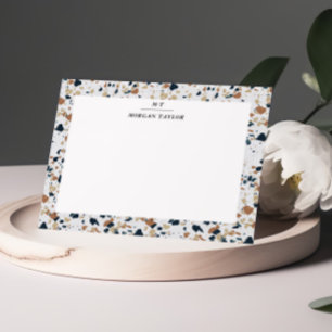 Cartes de notes personnalisées en mosaïque beige