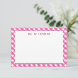 Cartes de notes personnalisées En vichy lumineuses