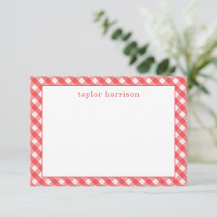 Cartes de notes personnalisées En vichy lumineuses