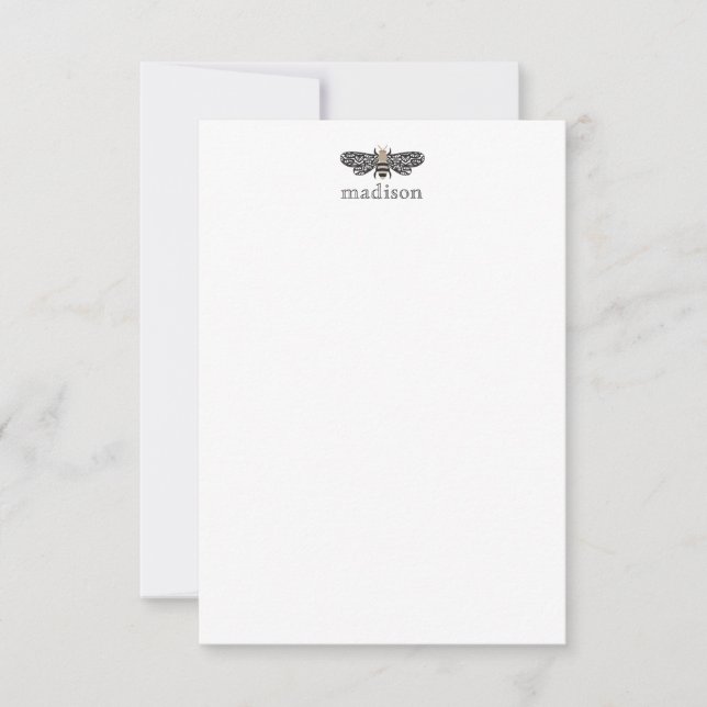 Cartes de notes personnalisées Lacewing Bee (Devant)