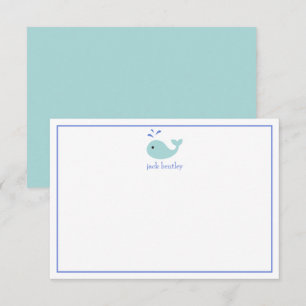 Cartes de notes personnalisées pour baleines migno