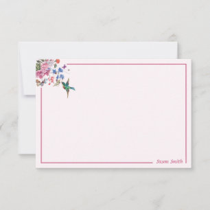 Cartes de notes personnalisées pour colibri 3,5 x 