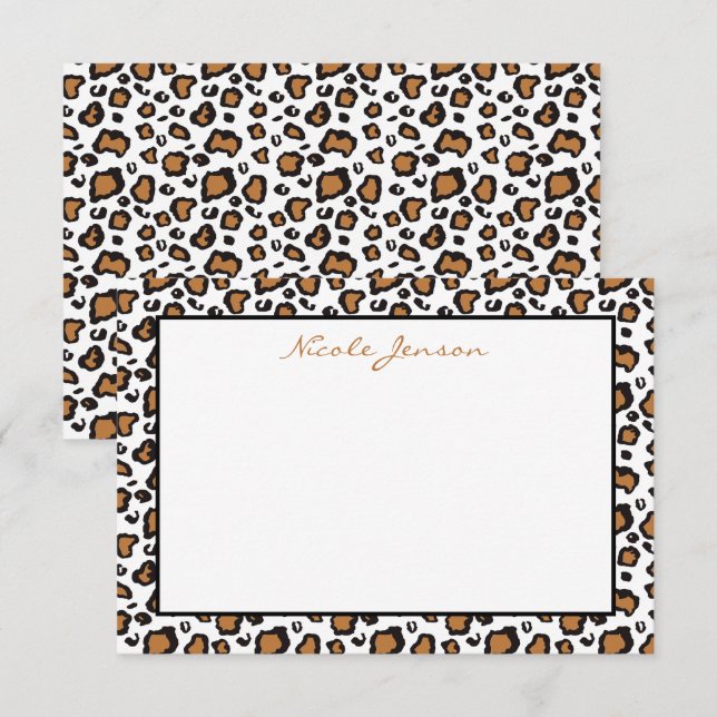 Cartes de notes personnalisées pour Empreinte de l (Devant / Derrière)