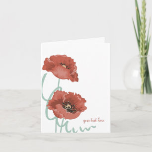 Cartes de notes personnalisées Red Peonies
