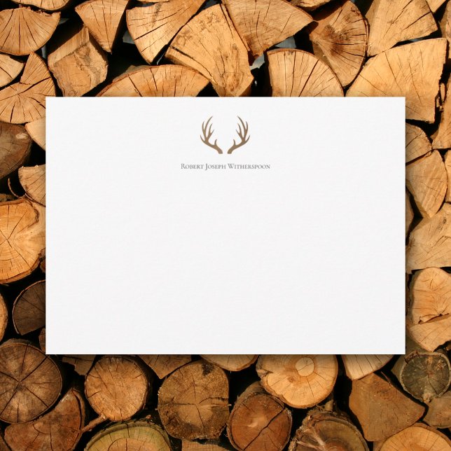 Cartes de notes personnalisées Rustiques Antlers (Créateur téléchargé)