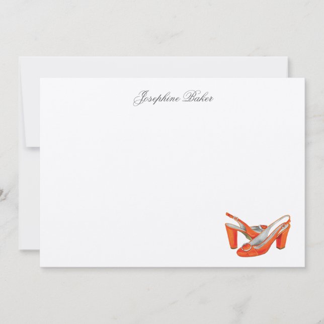 Cartes de notes personnelles Orange Pumps (Devant)