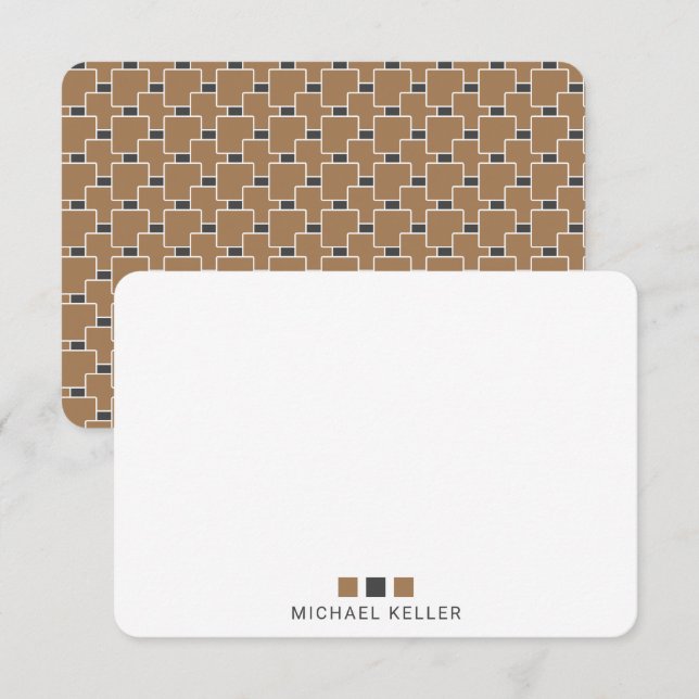 Cartes de notes personnelles pour hommes en noir e (Devant / Derrière)