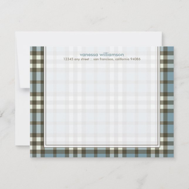 Cartes de notes plates personnalisées prédéfinies  (Devant)