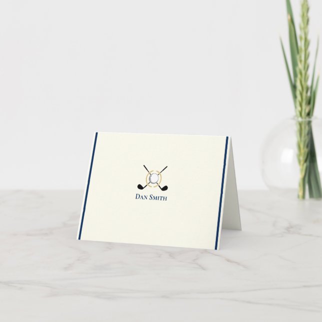 Cartes de notes pliées de nom personnalisé Clubs d (Devant)