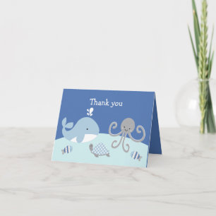 Cartes de notes pour baleines bleues