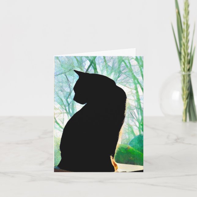 Cartes de notes pour chats noirs (Devant)