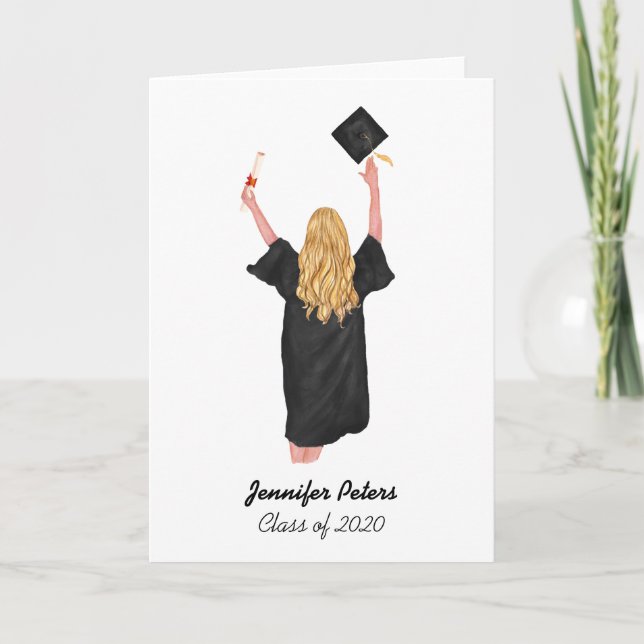 Cartes de notes pour diplômés personnalisés - Clas (Devant)