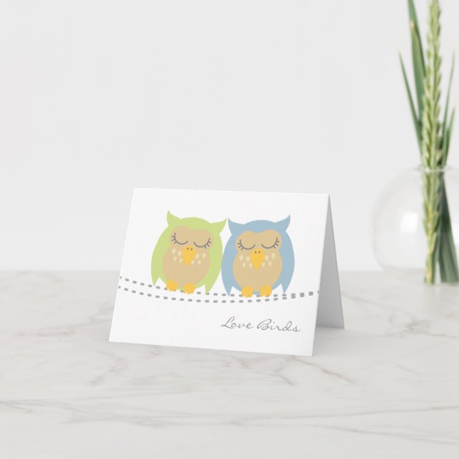 Cartes de notes pour les Inséparables de hibou (Devant)