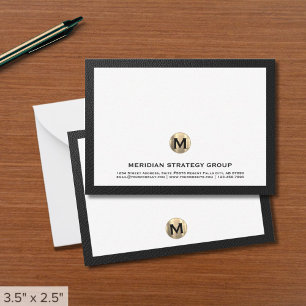 Cartes de notes pour monogramme d'entreprise