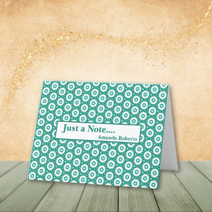Cartes de notes pour Motif Abstrait à roues vert e