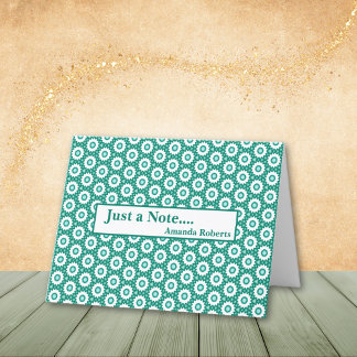 Cartes de notes pour Motif Abstrait à roues vert e