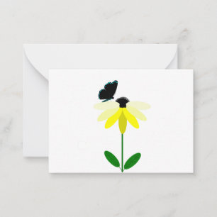 Cartes de notes pour papillon de marguerite