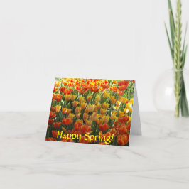Cartes de notes pour tulipes orange et jaune