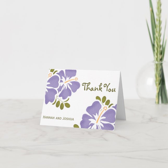 Cartes de notes pourpres de Merci de mariage de (Devant)