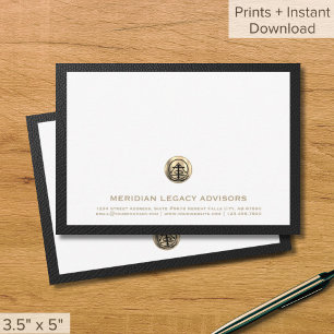 Cartes de notes professionnelles du logo Gold prof