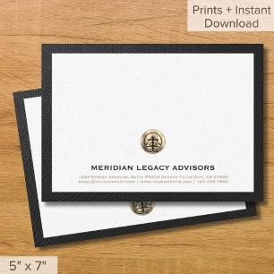 Cartes de notes professionnelles Gold Logo 5x7