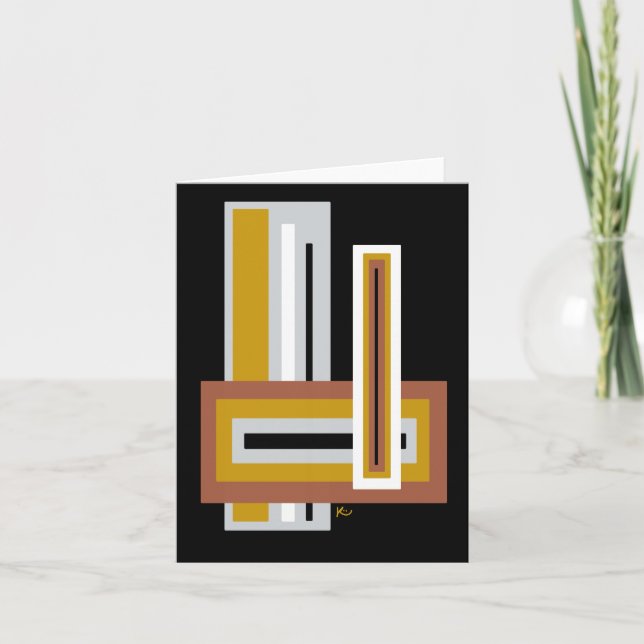 Cartes de notes Rectangles empilées Abstraites (Devant)