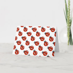 Cartes de notes Red et White Ladybug