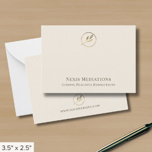 Cartes de notes simples et élégantes Feuille d'or