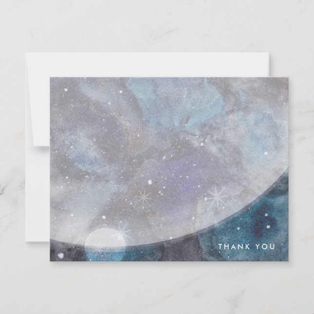 Cartes de notes Space Explorer Thank You (Devant)
