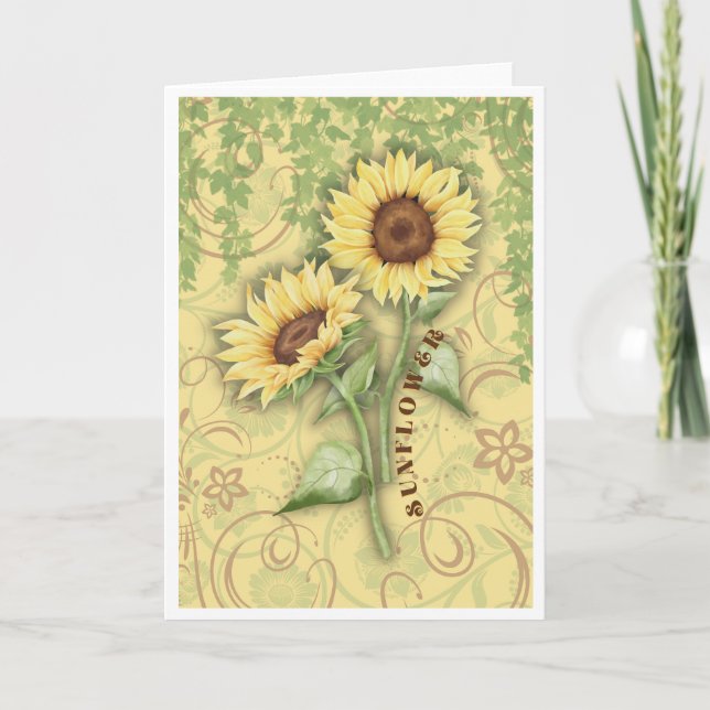 Cartes de notes Sunflower II (Devant)