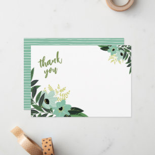 Cartes de notes Tropical Floral Thank You