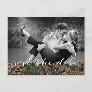 Cartes de notification de mariage à photo camoufla