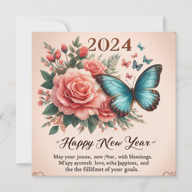 Cartes de Nouvel An uniques - pour la célébration  (Devant)