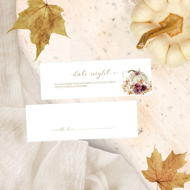 Cartes de Nuit de Date de Baby Shower d'Automne à  (Créateur téléchargé)