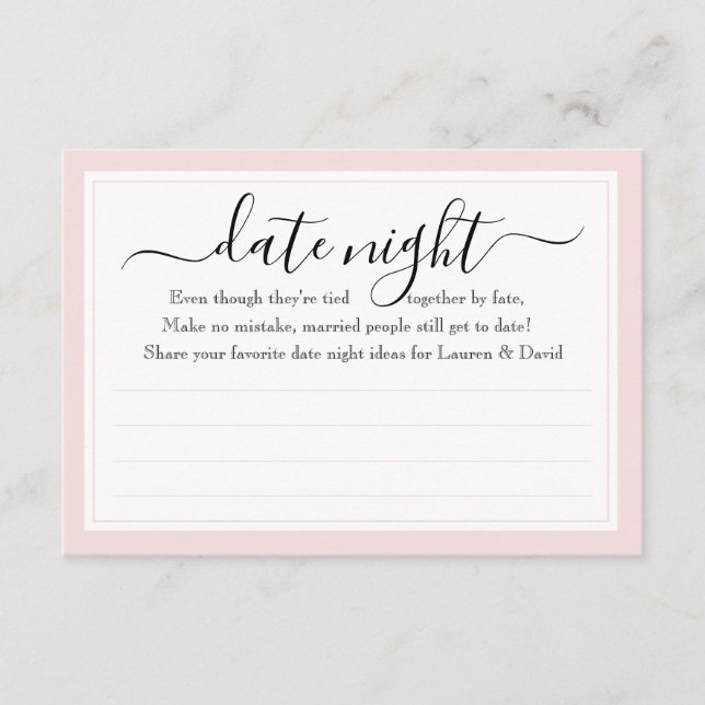 Cartes de nuit Paris Glam Date | FÊTE DES MARIÉES (Devant)