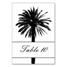 Cartes de numéro de table de mariage très élégante