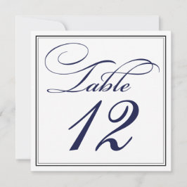 Cartes de numéro de table élégantes en écriture ma