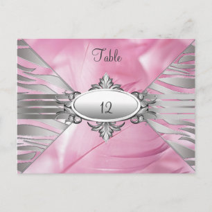 Cartes de Numéro de Table Rose Sweet 16