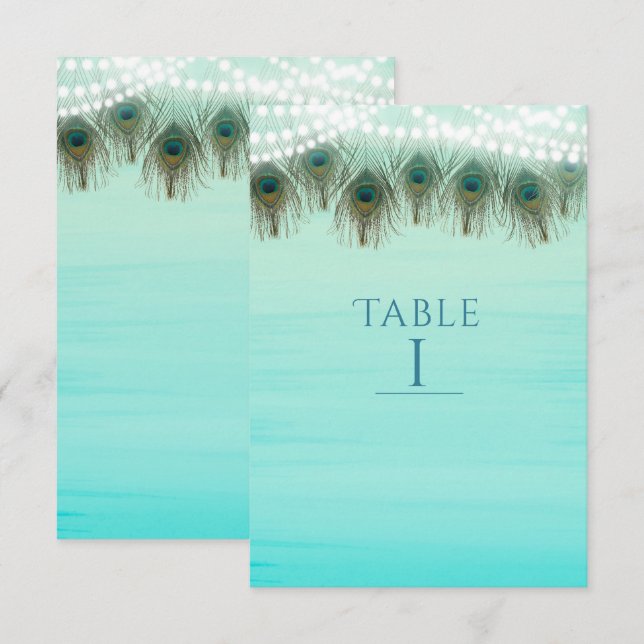 Cartes de numéro de table rustiques avec plumes de (Devant / Derrière)