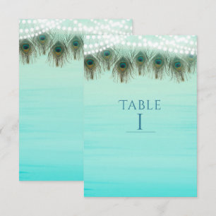 Cartes de numéro de table rustiques avec plumes de