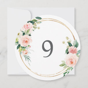 Cartes de numéros de table de cercle