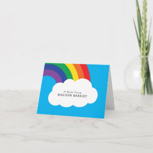Cartes de papeterie arc-en-ciel pour enfants migno