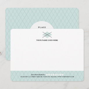 Cartes de papeterie Argyle Les couleurs sont per