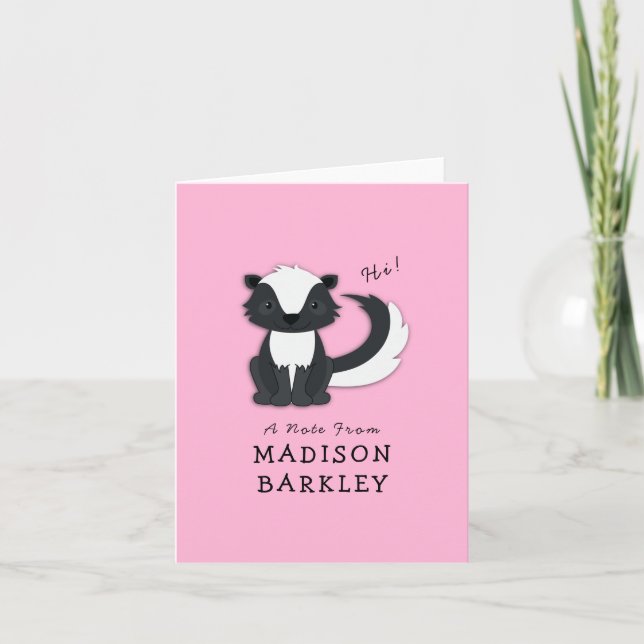 Cartes de papeterie de forêt mignonnes avec un béb (Devant)