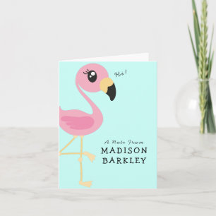 Cartes de papeterie pour enfants Flamingo Mignon T