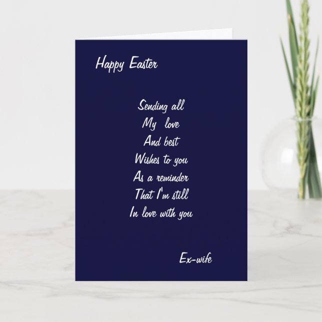 Cartes de pâques ex-femme (Devant)