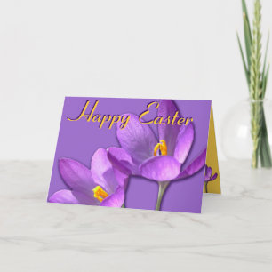 Cartes de Pâques Fleurs de Crocus Carte de voeux p