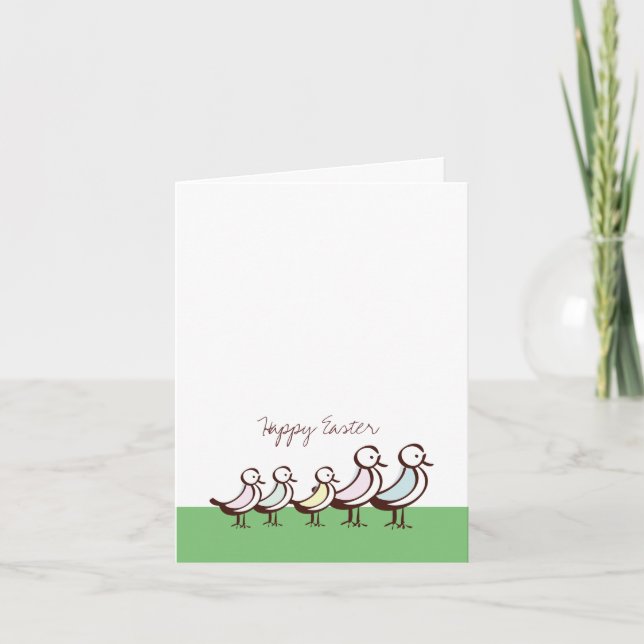 Cartes de Pâques pour la famille des oiseaux (Devant)
