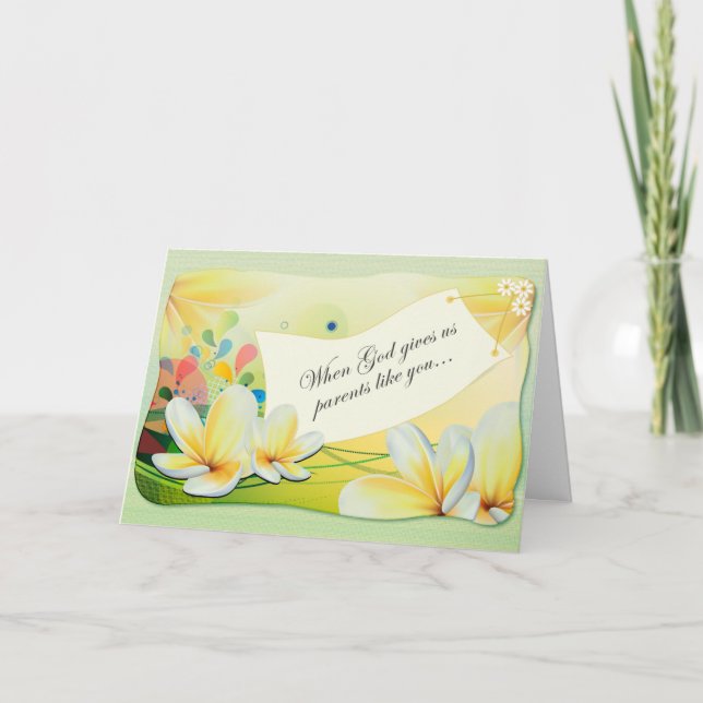 Cartes de Pâques : Quand Dieu nous donne des paren (Devant)